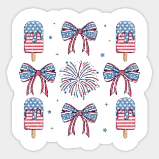 4th of July independency day memorial day Retro Funny Sticker
